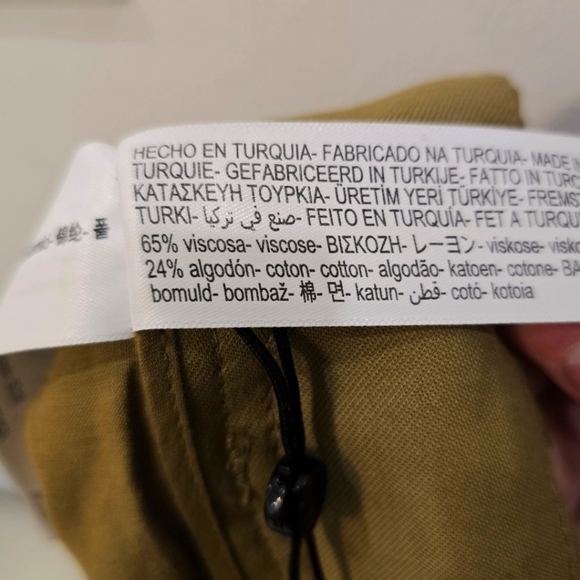 Massimo Dutti Elegant Safari Khaki Green Straight Skirt, Size XL - Picture 8 of 9